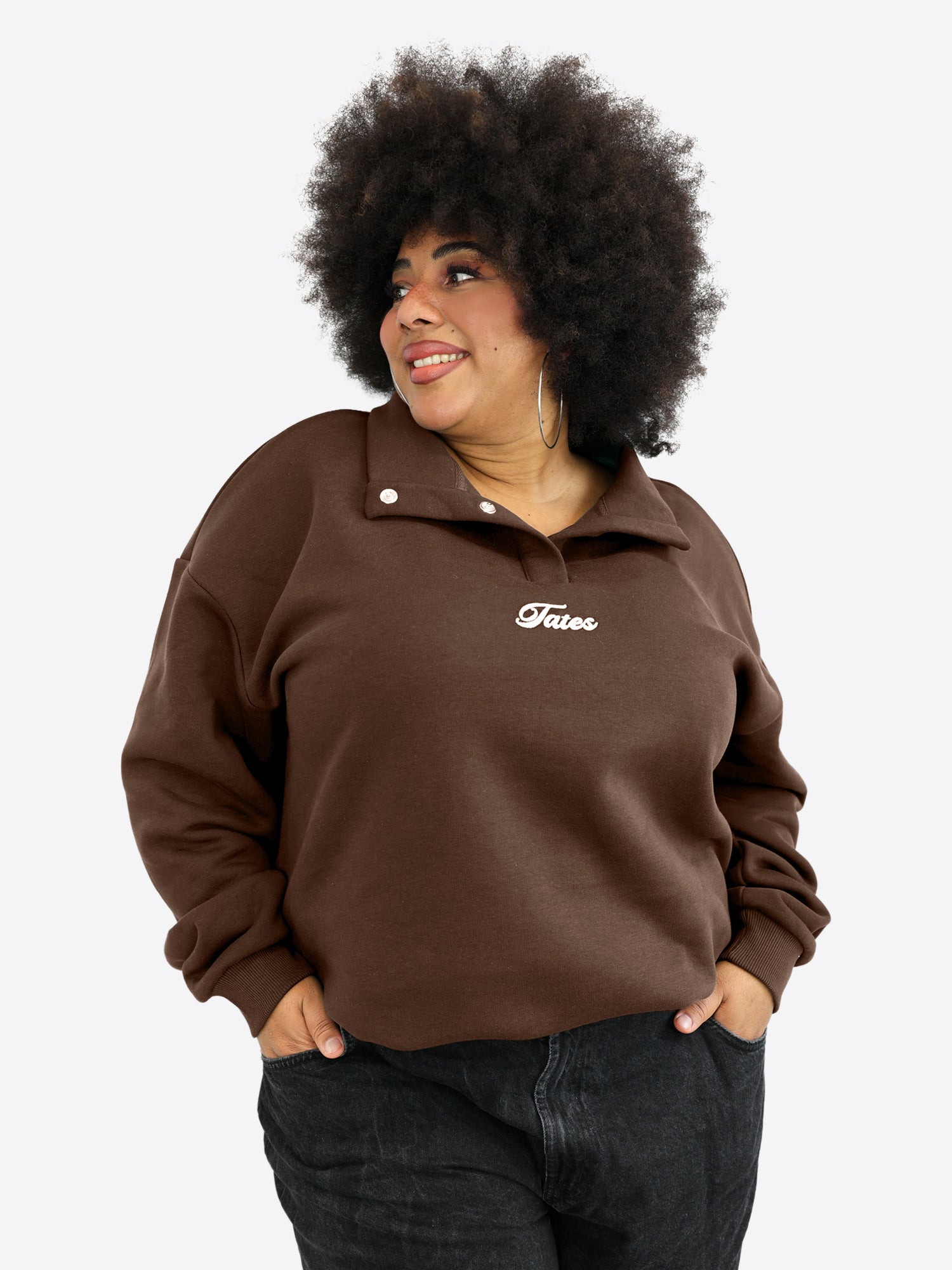 Verstellbarer Crop Sweater – Espresso