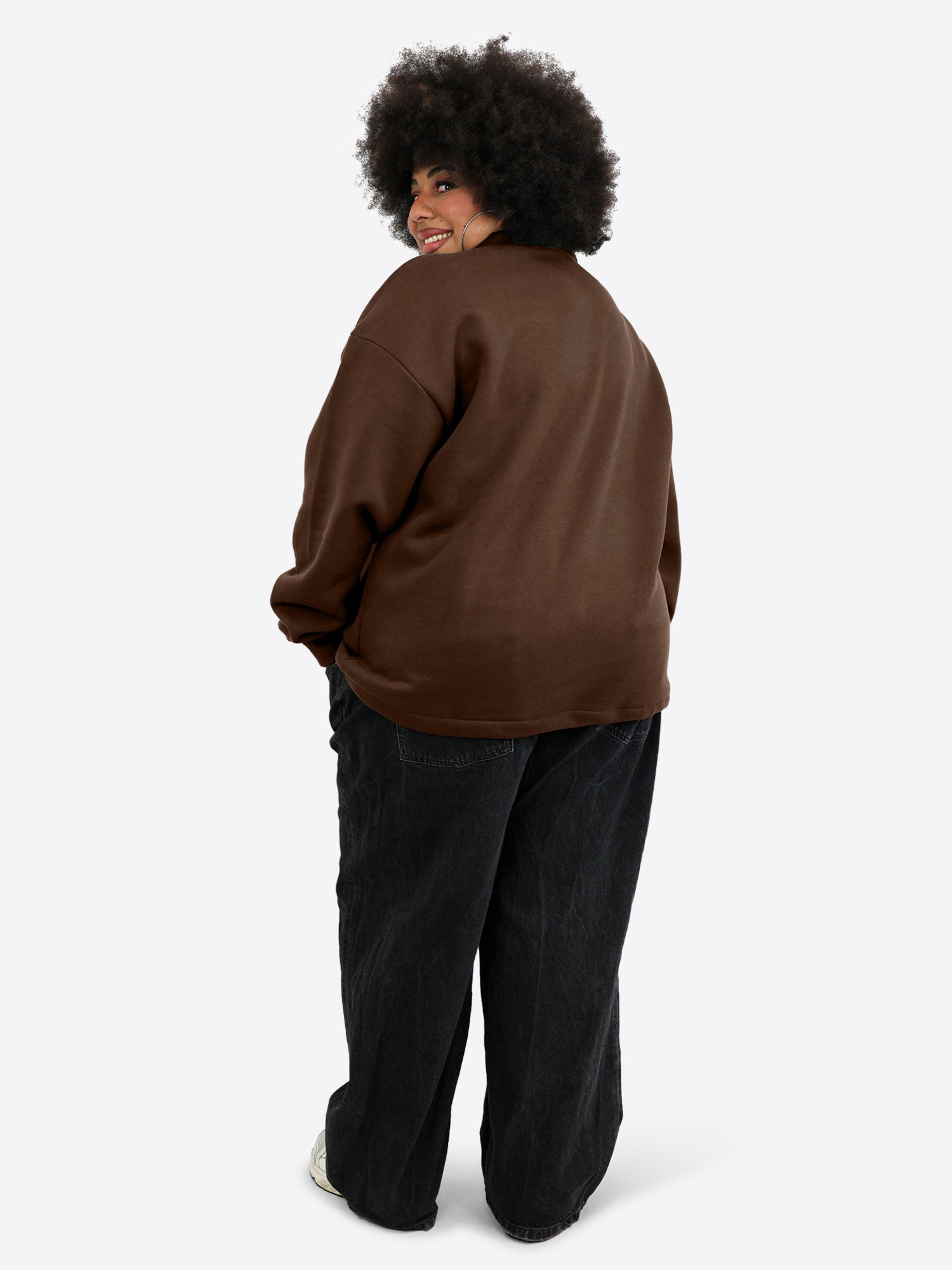 Verstellbarer Crop Sweater – Espresso