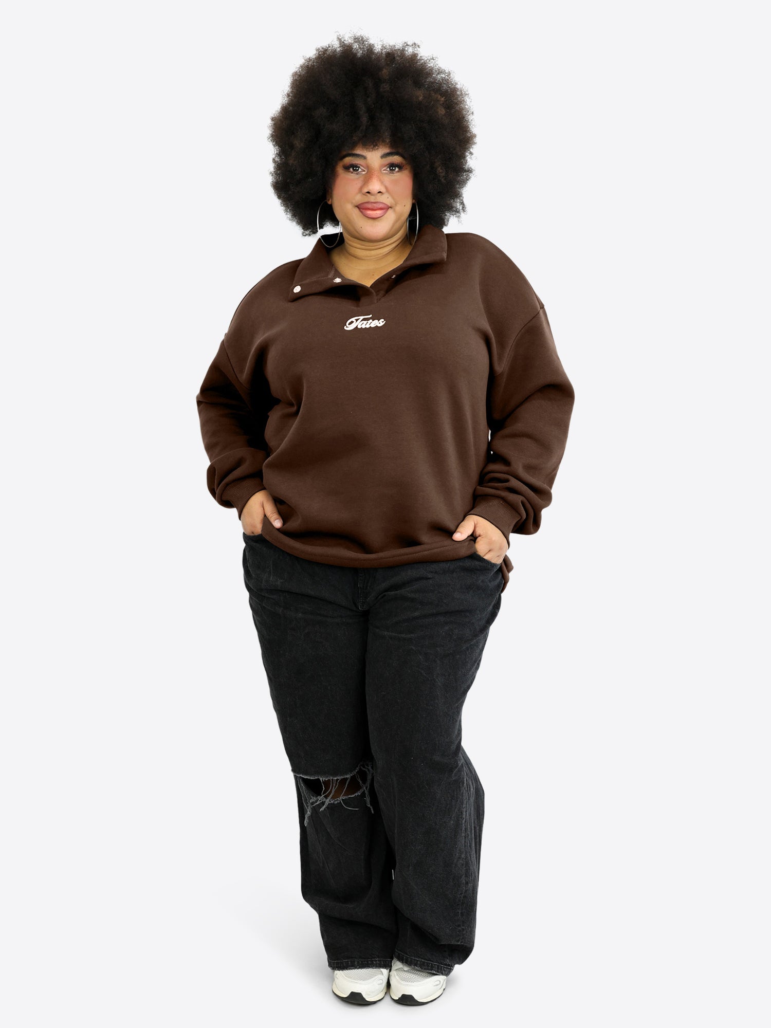 Verstellbarer Crop Sweater – Espresso