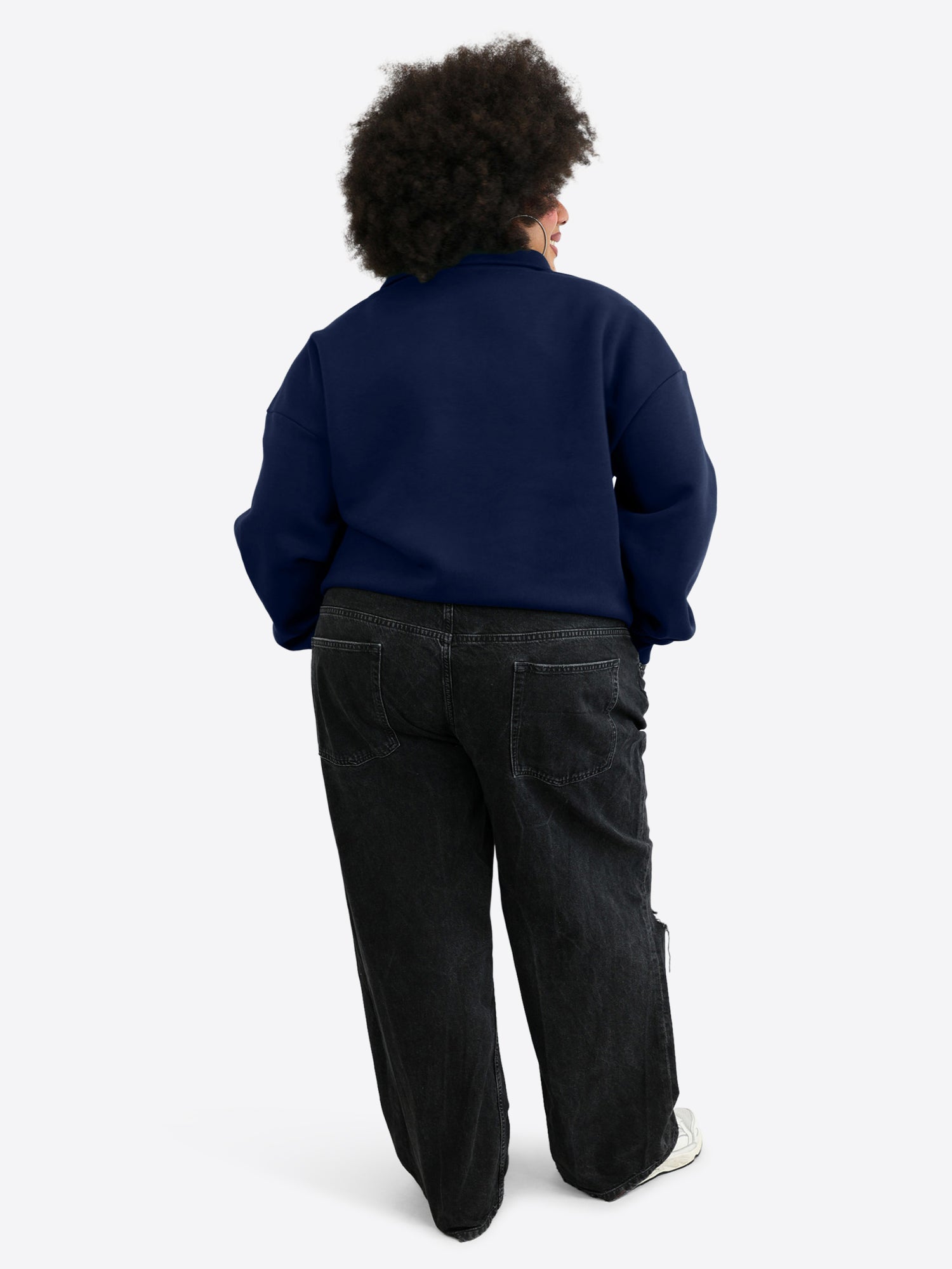 Verstellbarer Crop Sweater – Midnight Blue