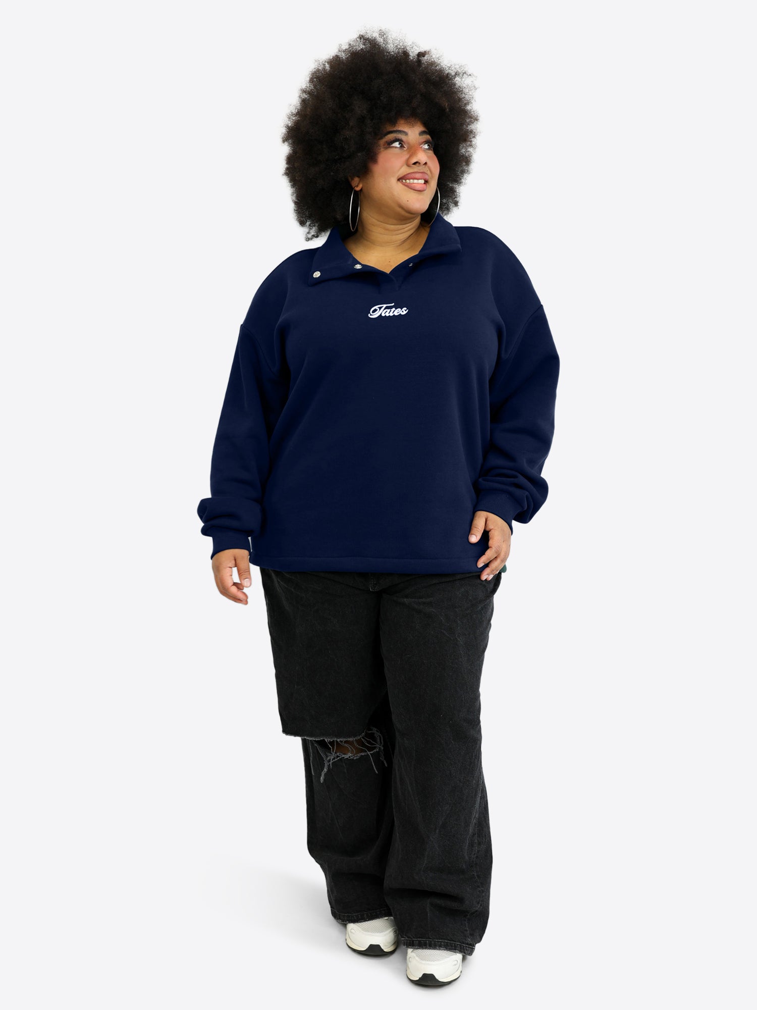 Verstellbarer Crop Sweater – Midnight Blue