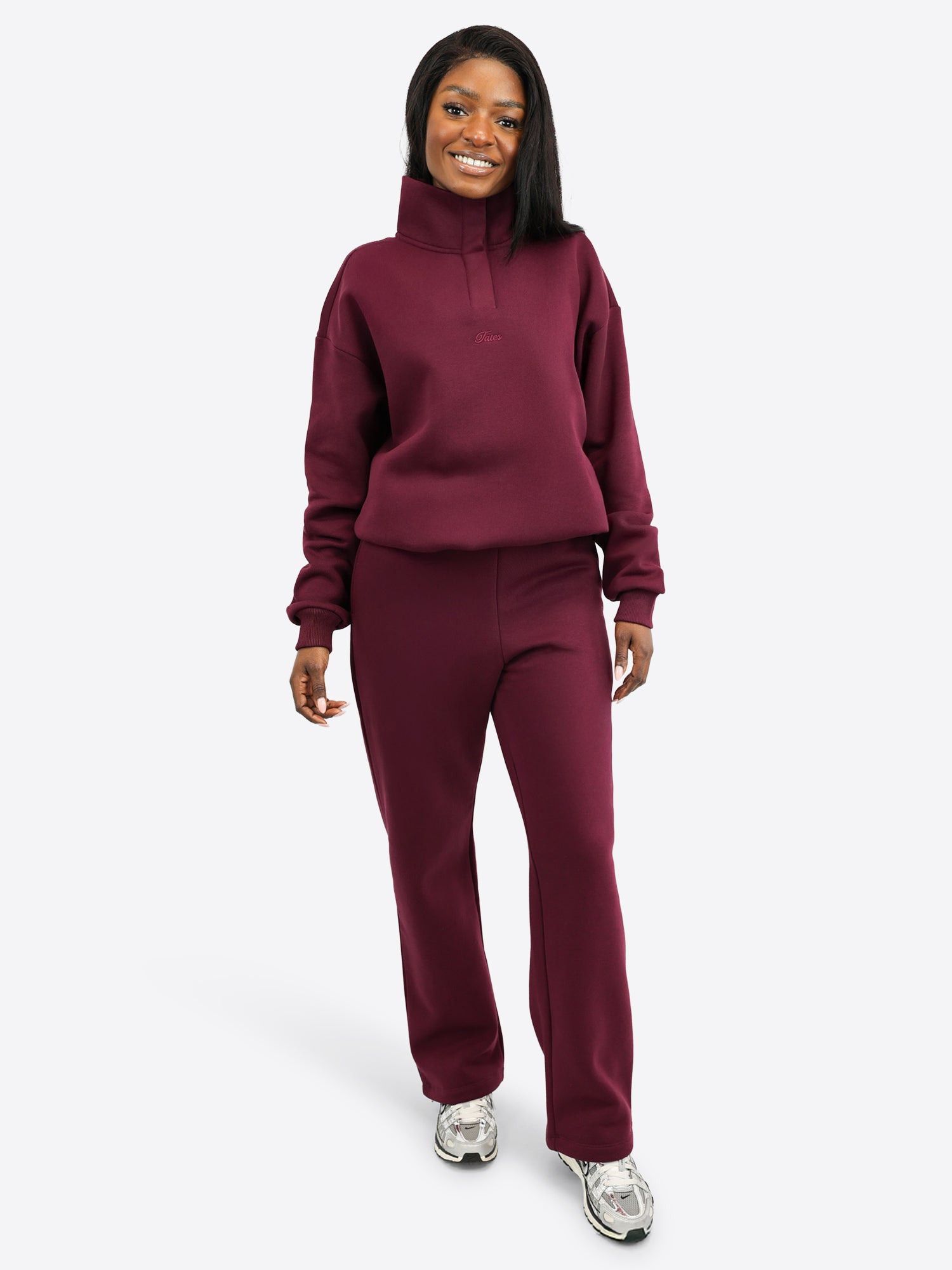 Verstellbarer Crop Sweater – Plum
