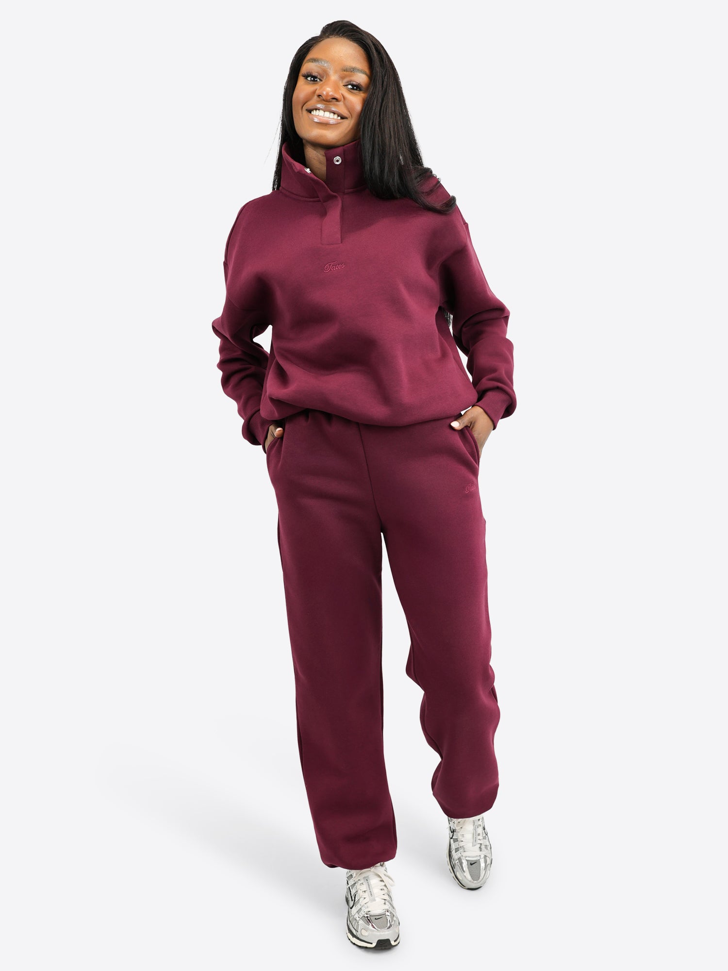 Verstellbare Jogginghose - Plum