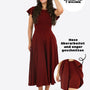 Midi Skort Kleid Linh - Bordeaux