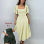 Midi Skort Kleid Mara - Pastellgelb