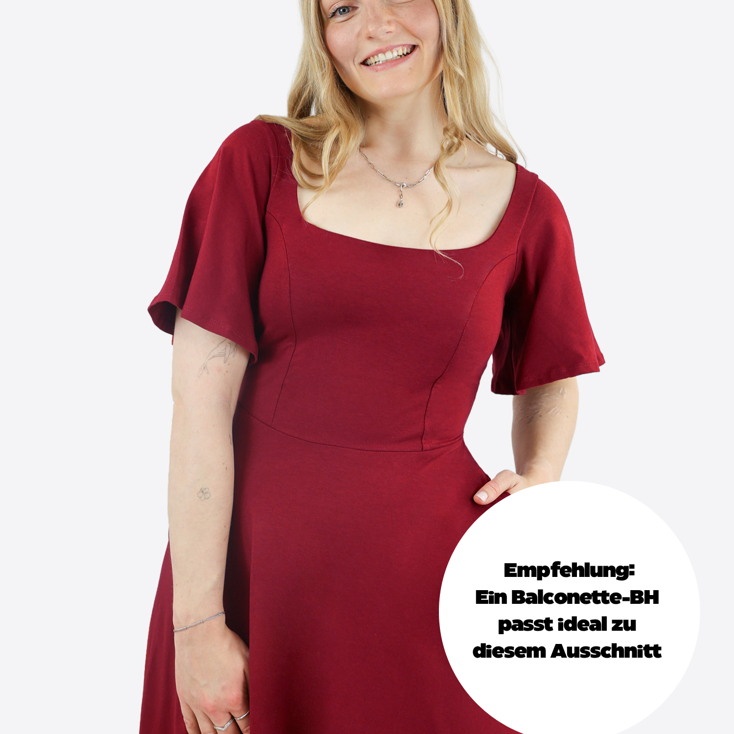 Midi Skort Kleid Mara - Cranberry