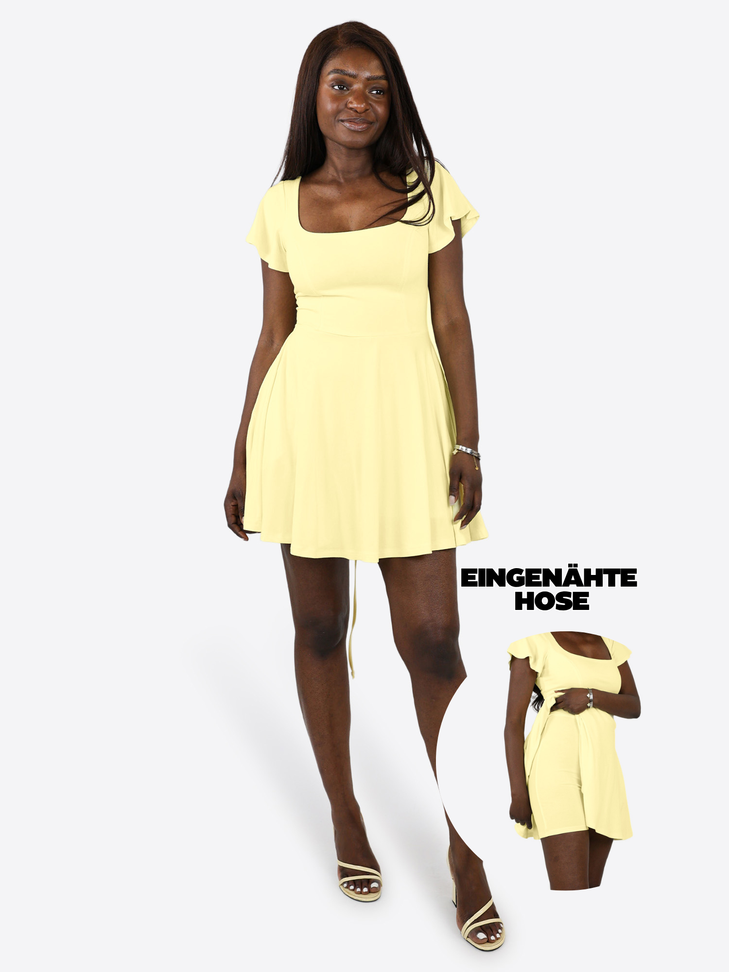 Short Skort Kleid Ivy - Pastellgelb