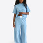 Wide Leg Hose – Dusty Blue