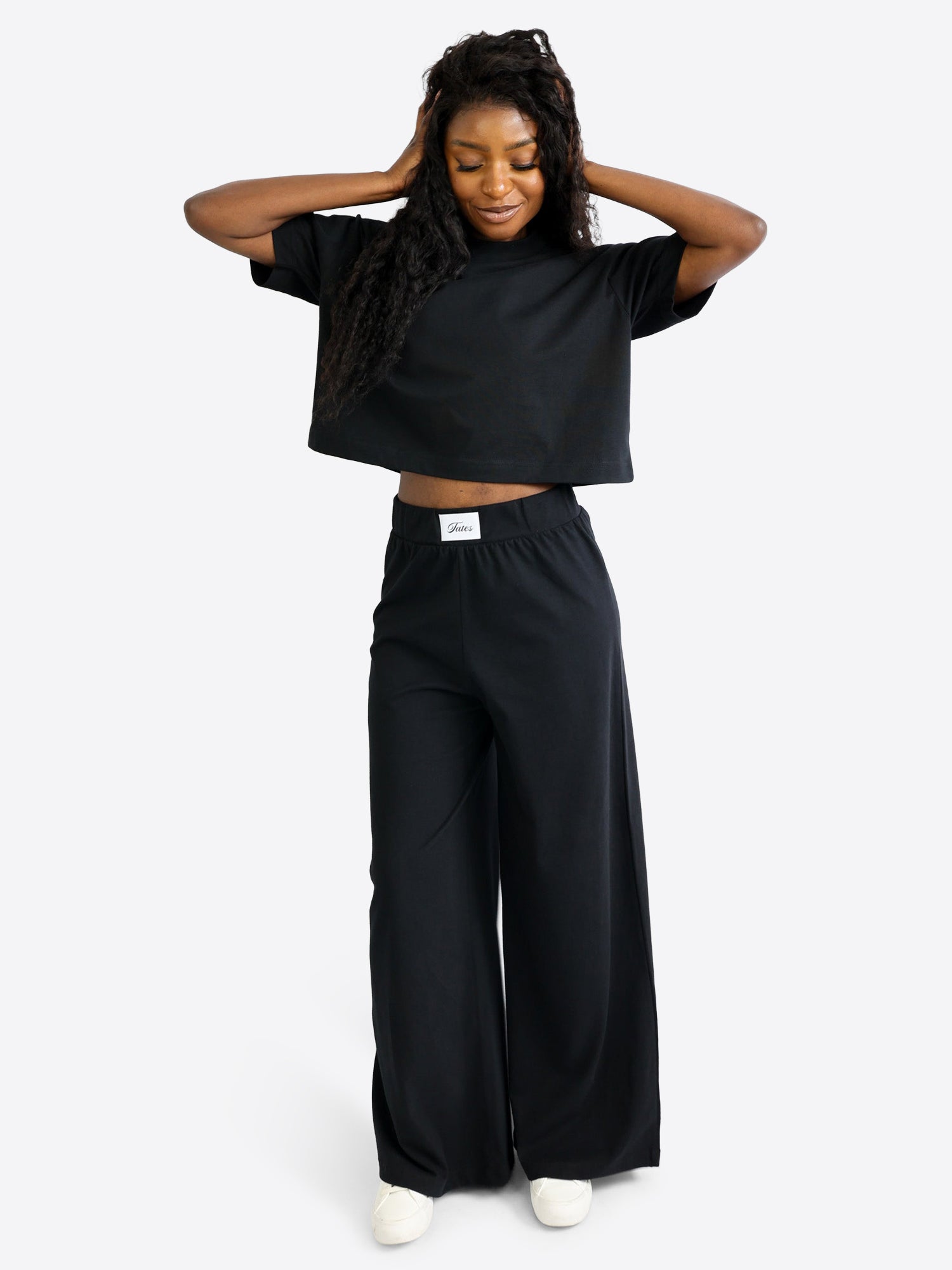 Soft Touch Wide Leg Pants – Schwarz