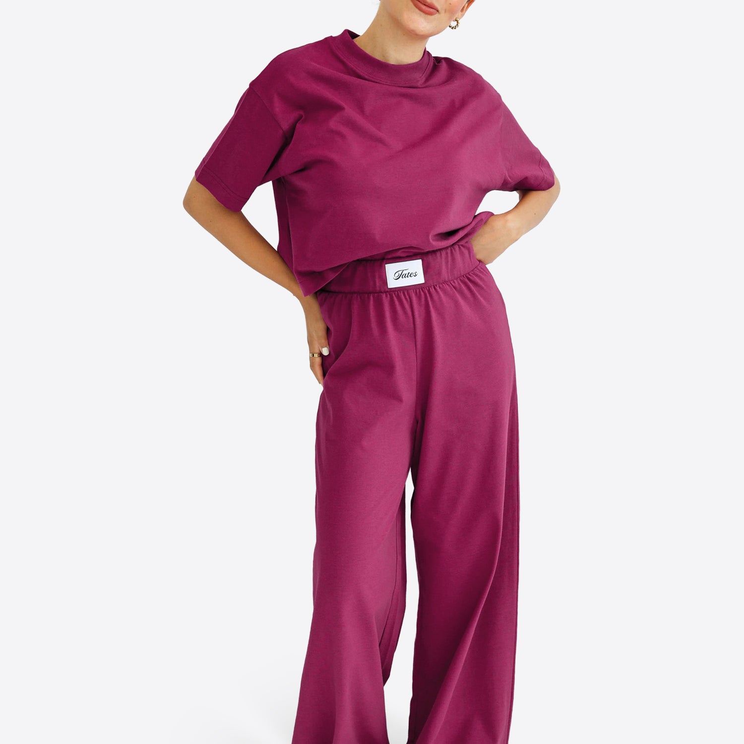 Soft Touch Wide Leg Pants – Berry