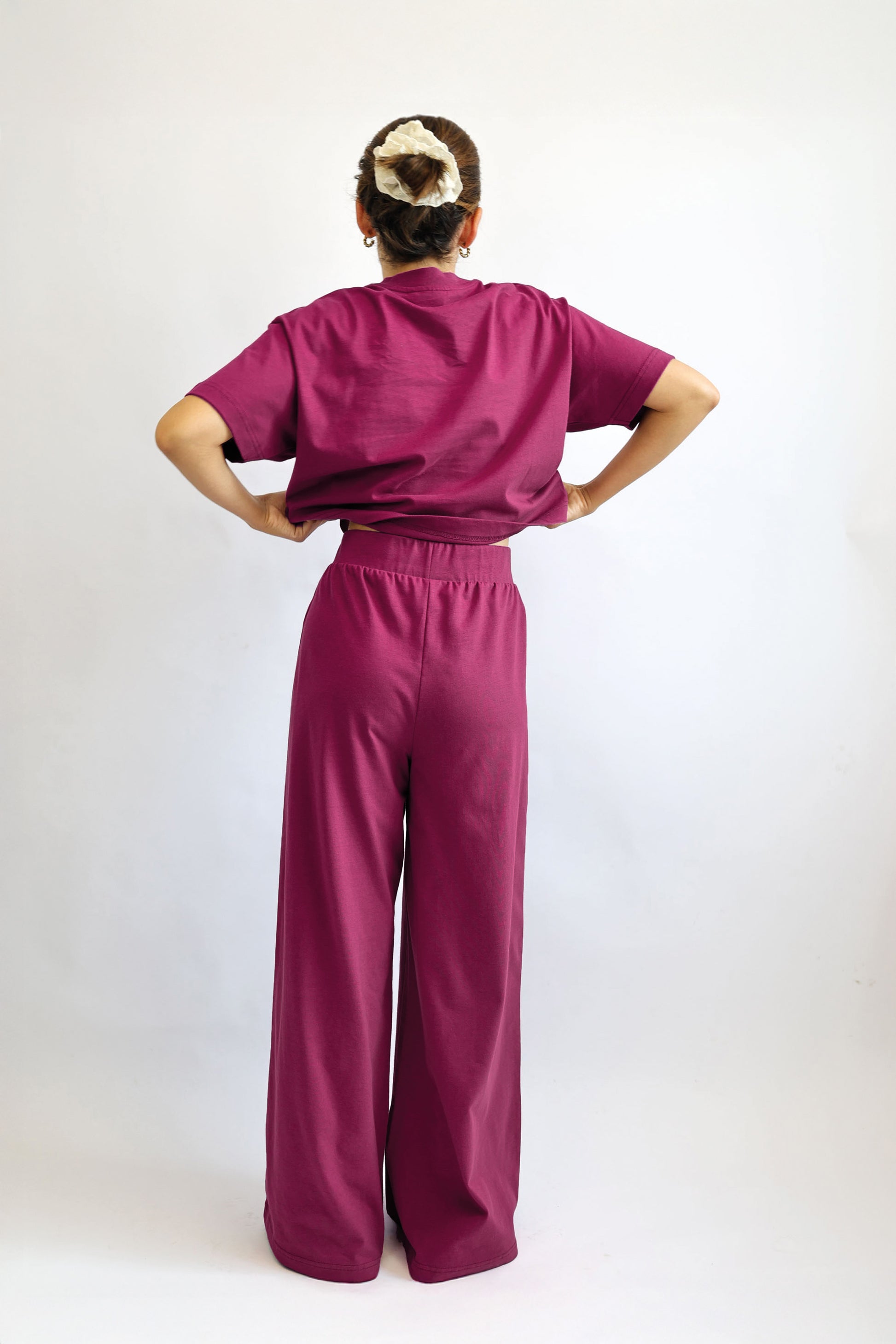 Soft Touch Wide Leg Pants – Berry